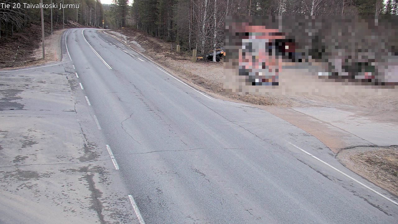 Weather Camera Image Väg 20 Taivalkoski, Jurmu, Taivalkoski, Pohjois-Pohjanmaa