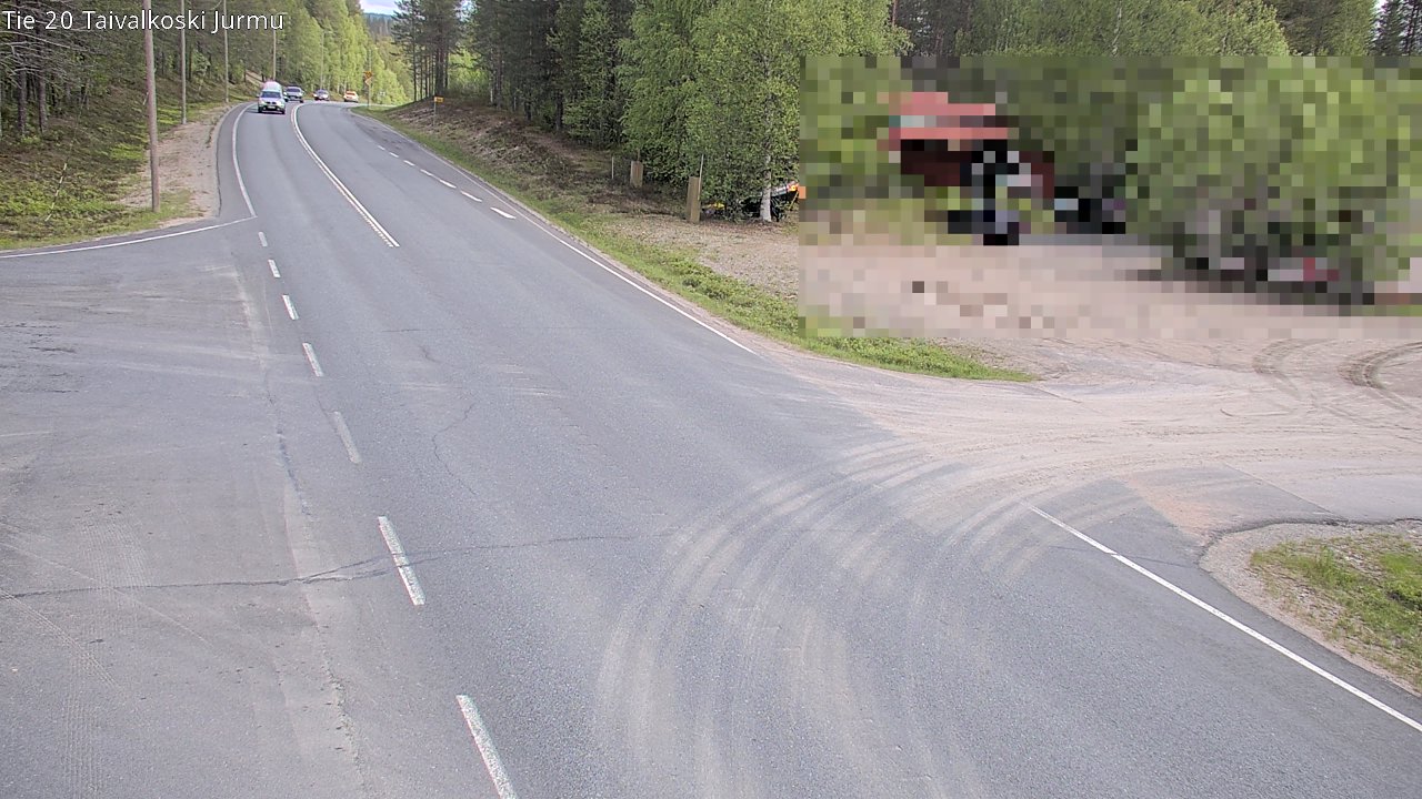 Weather Camera Image Road 20 Taivalkoski, Jurmu, Taivalkoski, Pohjois-Pohjanmaa