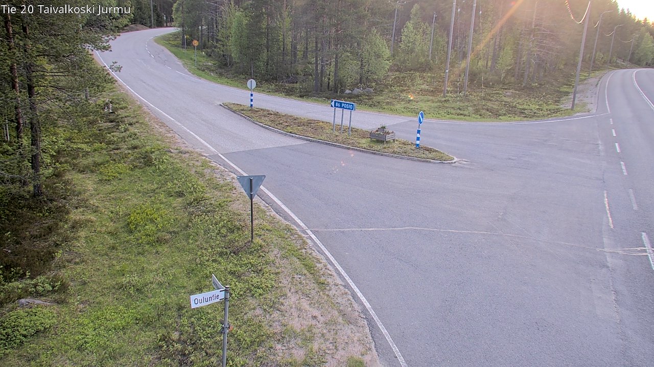 Weather Camera Image Väg 20 Taivalkoski, Jurmu, Taivalkoski, Pohjois-Pohjanmaa
