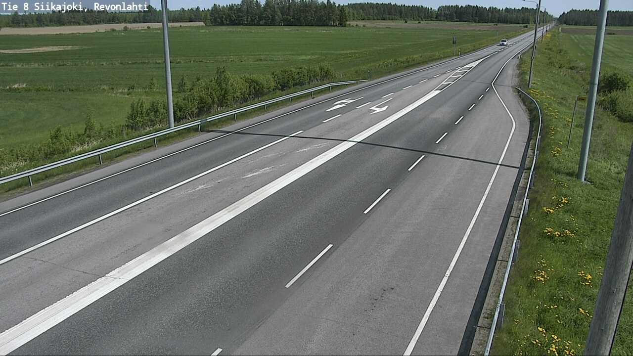 Weather Camera Image Väg 8 Siikajoki, Revolax, Siikajoki, Pohjois-Pohjanmaa