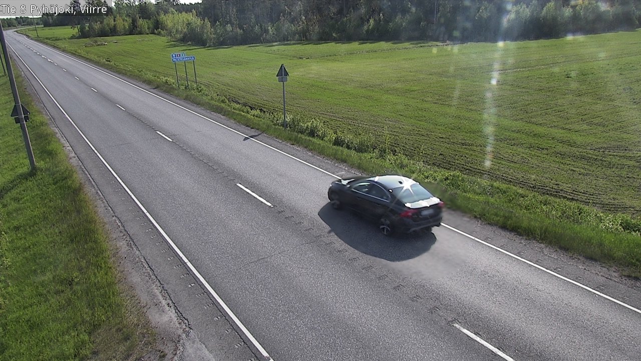 Weather Camera Image Road 8 Pyhäjoki, Viirre, Pyhäjoki, Pohjois-Pohjanmaa