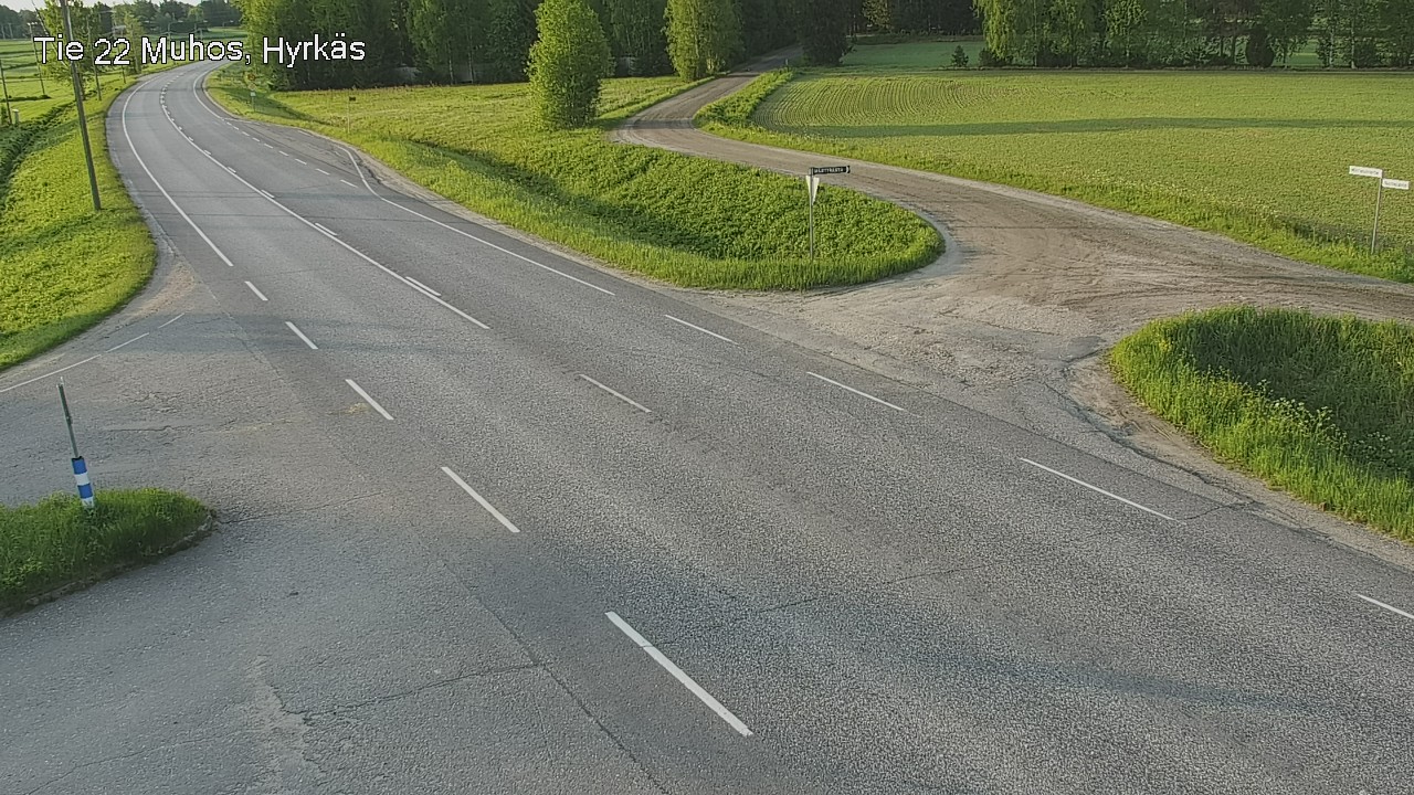 Weather Camera Image Road 22 Muhos, Hyrkäs, Muhos, Pohjois-Pohjanmaa