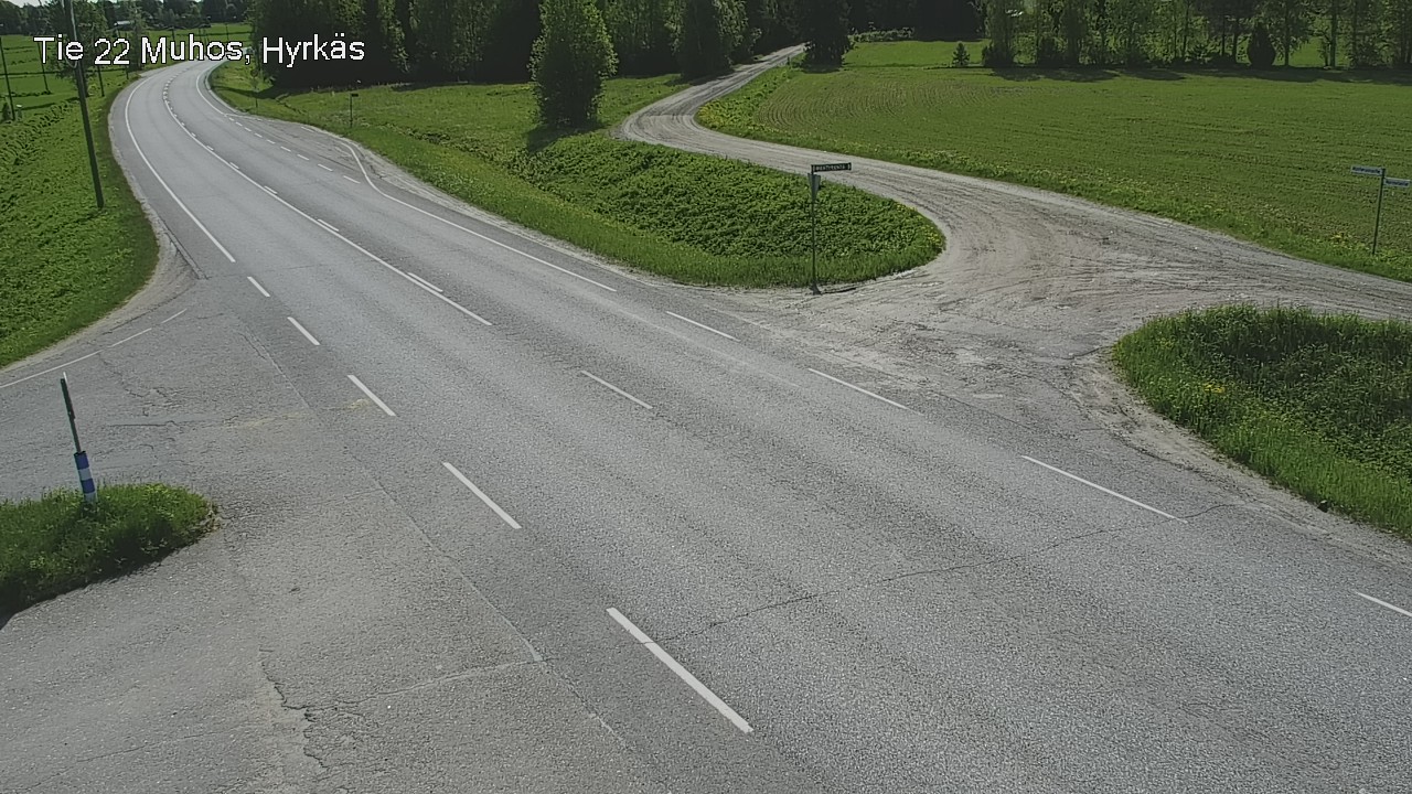 Weather Camera Image Road 22 Muhos, Hyrkäs, Muhos, Pohjois-Pohjanmaa