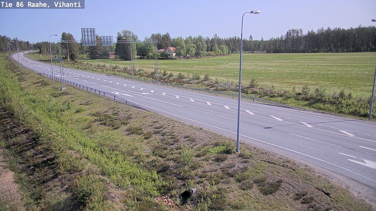 Weather Camera Image Road 86 Raahe, Vihanti, Raahe, Pohjois-Pohjanmaa