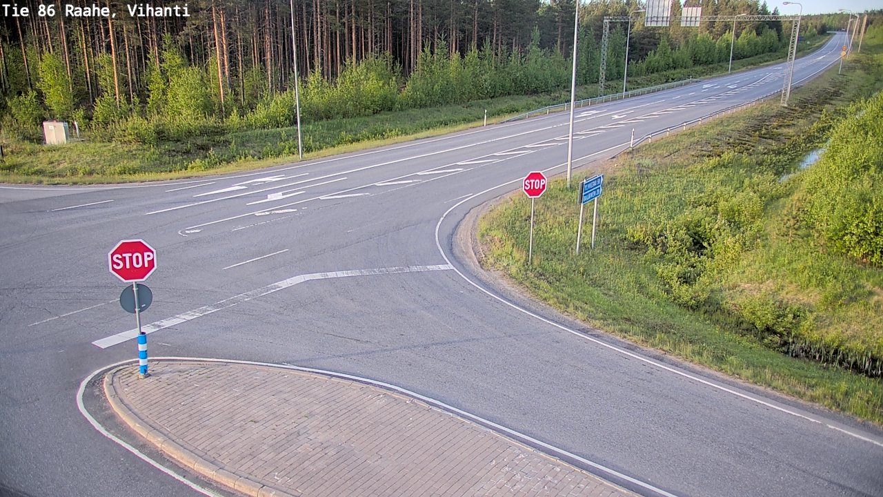 Weather Camera Image Road 86 Raahe, Vihanti, Raahe, Pohjois-Pohjanmaa