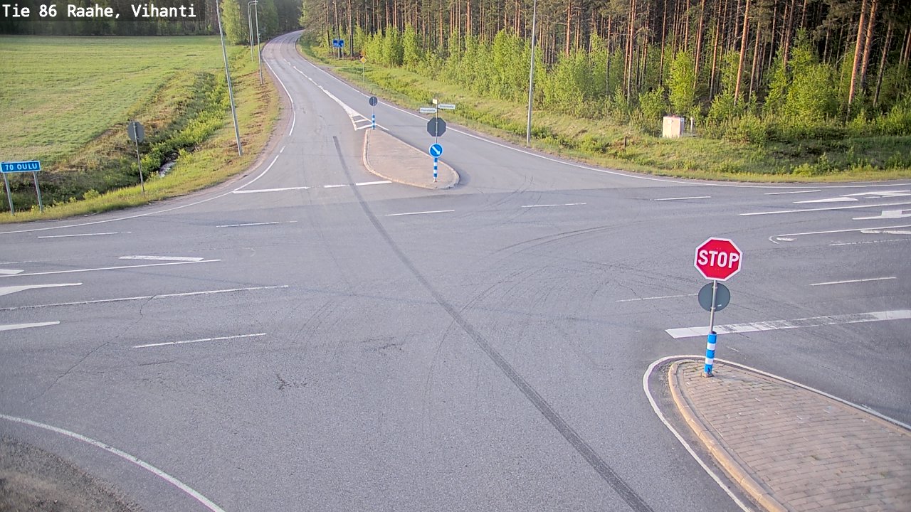 Weather Camera Image Road 86 Raahe, Vihanti, Raahe, Pohjois-Pohjanmaa