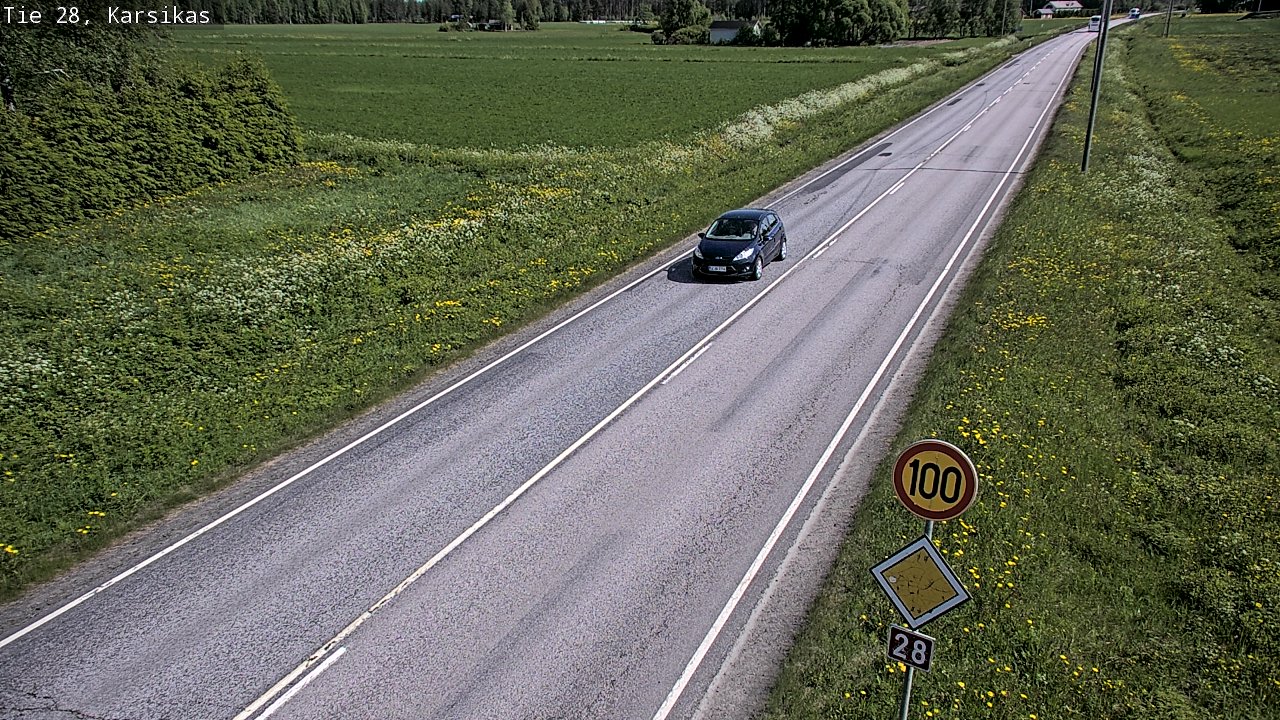 Weather Camera Image Road 28 Haapavesi, Karsikas, Haapavesi, Pohjois-Pohjanmaa