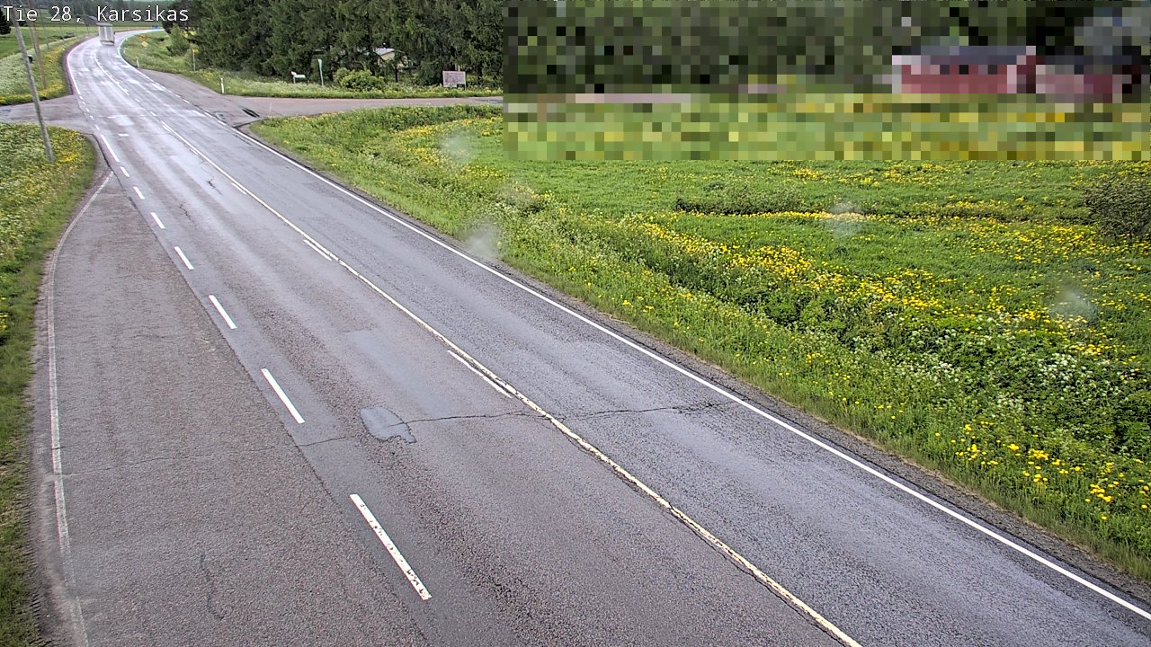 Weather Camera Image Väg 28 Haapavesi, Karsikas, Haapavesi, Pohjois-Pohjanmaa