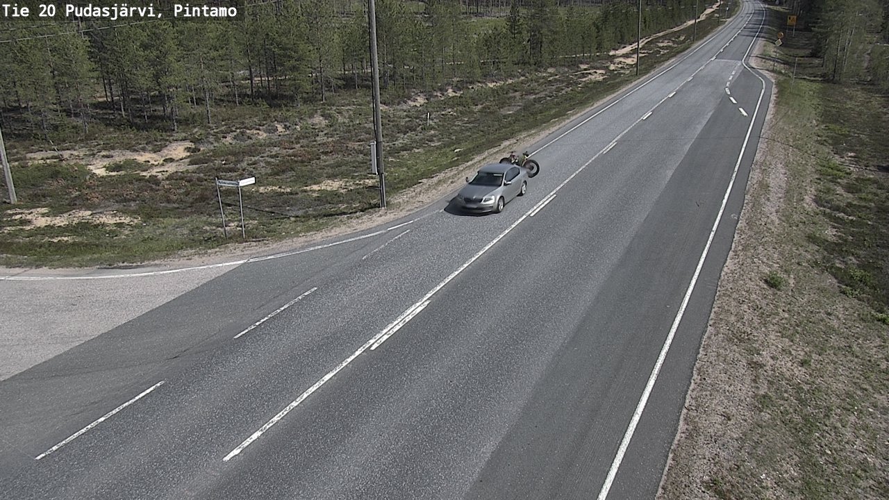 Weather Camera Image Väg 20 Pudasjärvi, Pintamo, Pudasjärvi, Pohjois-Pohjanmaa