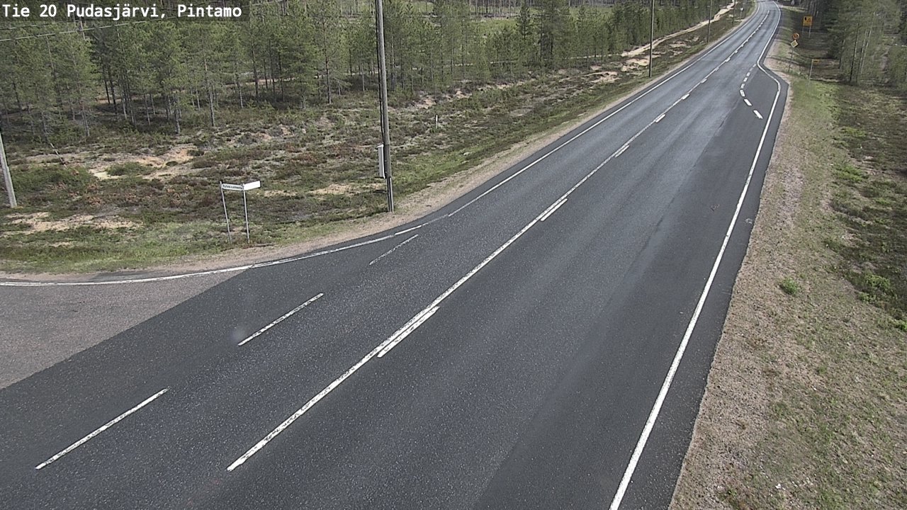 Kelikamerat Kuva Tie 20 Pudasjärvi, Pintamo, Pudasjärvi, Pohjois-Pohjanmaa