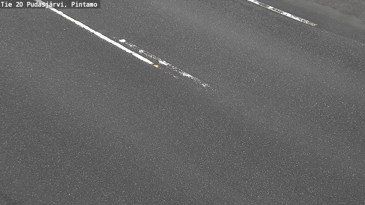 Weather Camera Image Road 20 Pudasjärvi, Pintamo, Pudasjärvi, Pohjois-Pohjanmaa