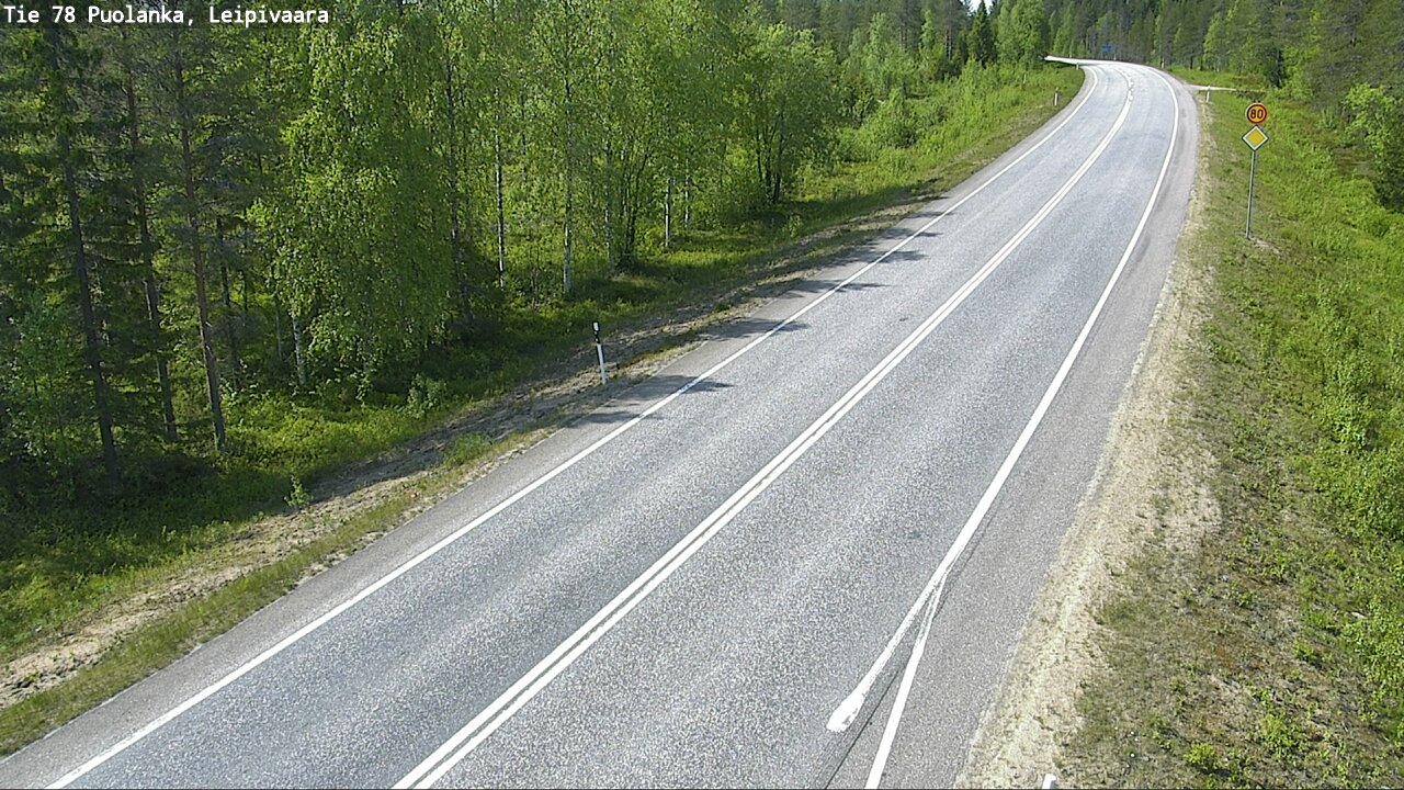 Weather Camera Image Road 78 Puolanka, Leipivaara, Puolanka, Kainuu