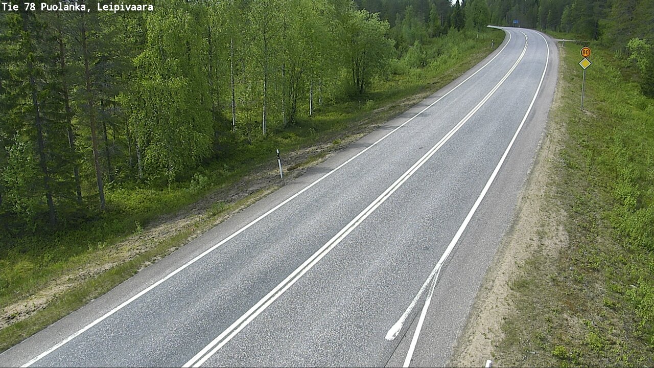 Weather Camera Image Road 78 Puolanka, Leipivaara, Puolanka, Kainuu