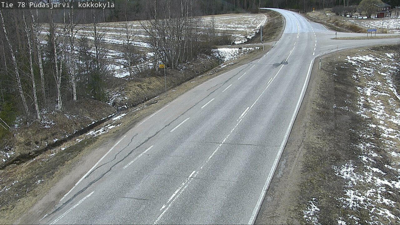 Weather Camera Image Road 78 Pudasjärvi, Kokkokylä, Pudasjärvi, Pohjois-Pohjanmaa
