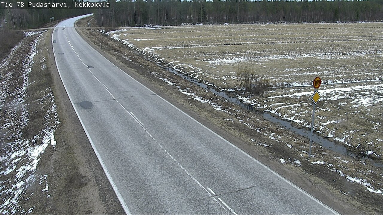 Weather Camera Image Road 78 Pudasjärvi, Kokkokylä, Pudasjärvi, Pohjois-Pohjanmaa