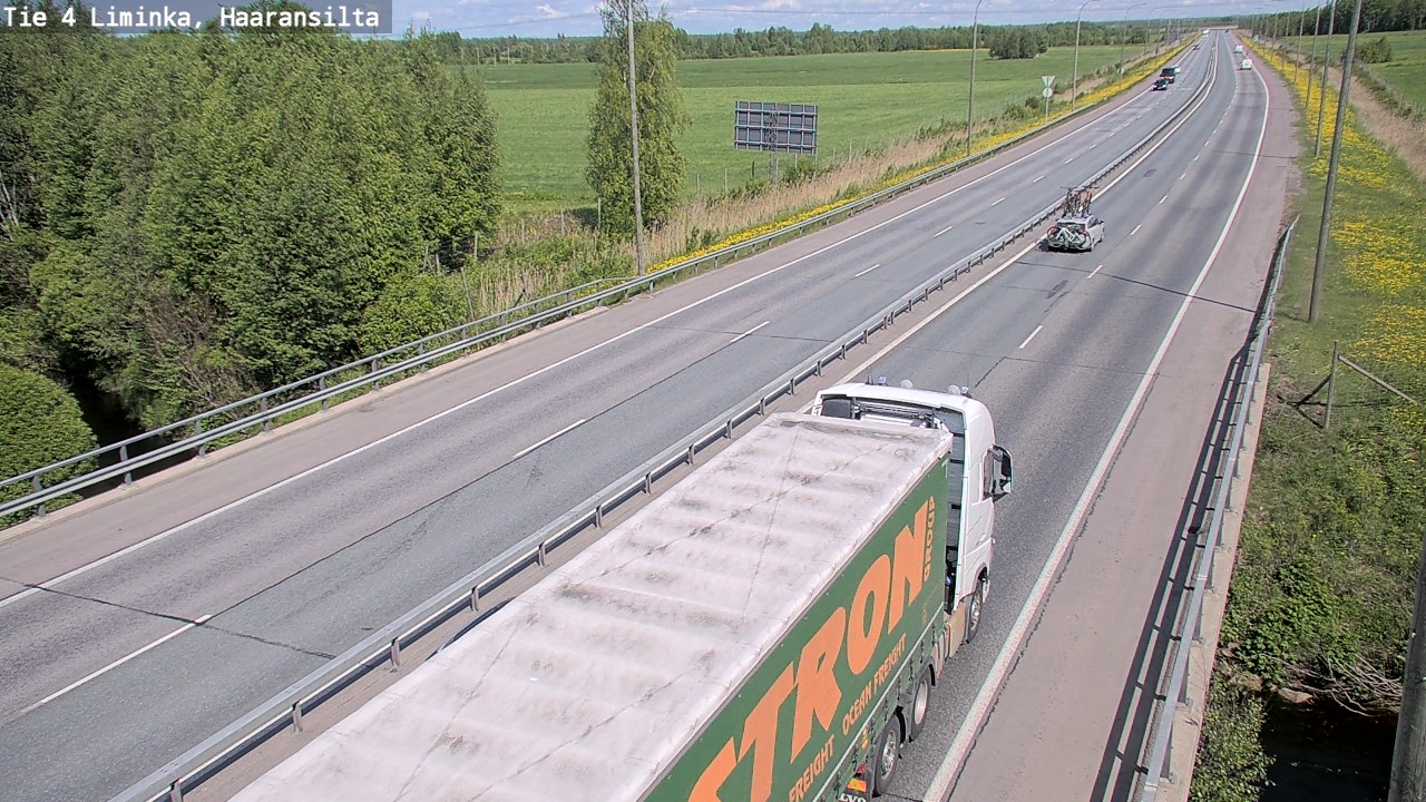 Weather Camera Image Väg 4 Limingo, Haaransilta, Liminka, Pohjois-Pohjanmaa