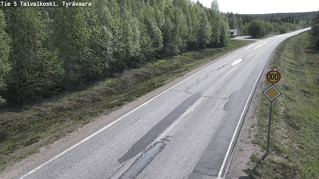 Weather Camera Image Road 5 Taivalkoski, Tyrävaara, Taivalkoski, Pohjois-Pohjanmaa