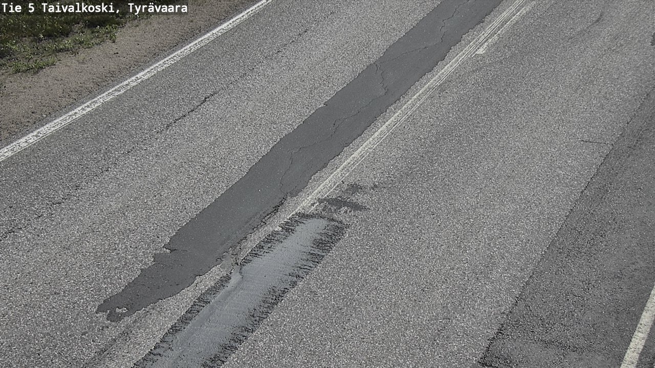 Weather Camera Image Road 5 Taivalkoski, Tyrävaara, Taivalkoski, Pohjois-Pohjanmaa