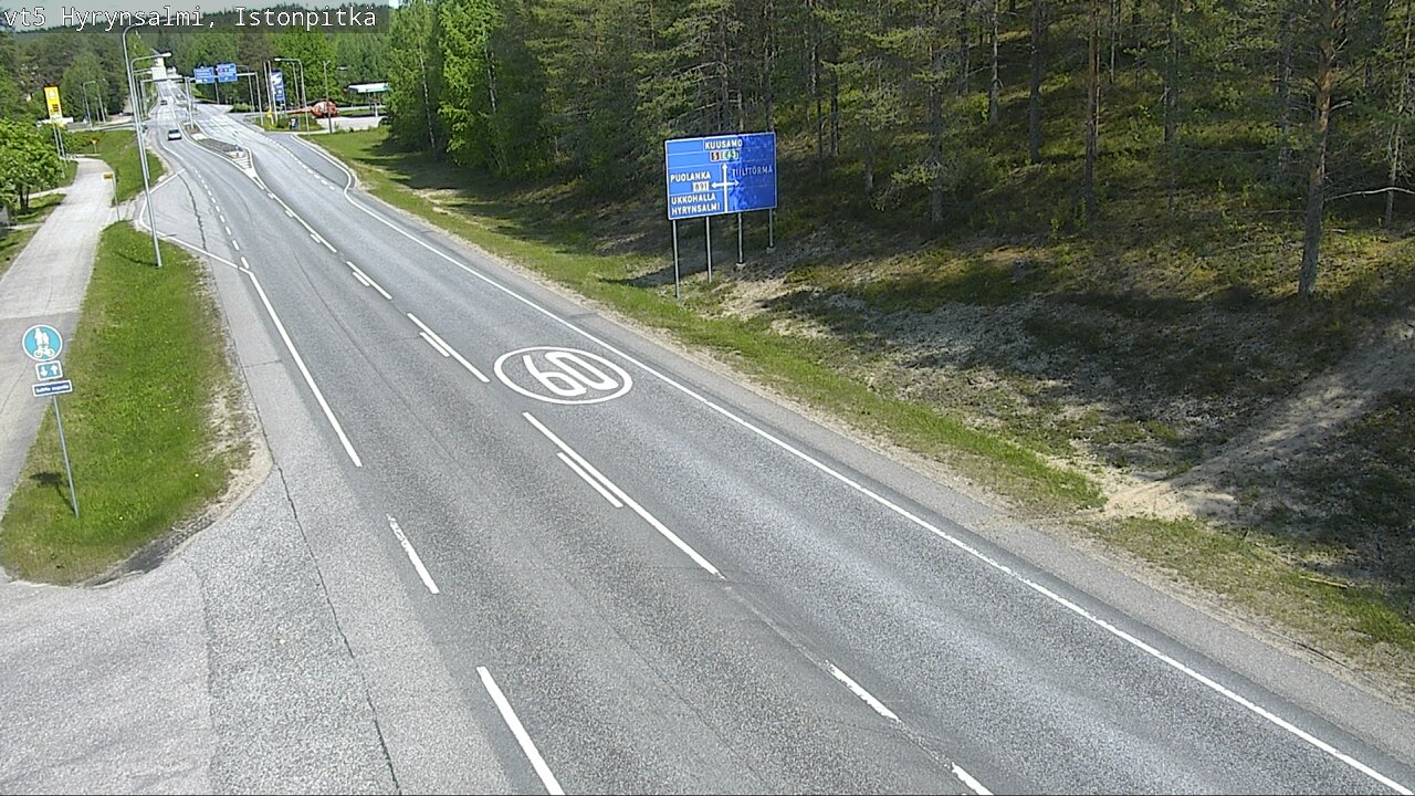 Weather Camera Image Road 5 Hyrynsalmi, Istonpitkä, Hyrynsalmi, Kainuu