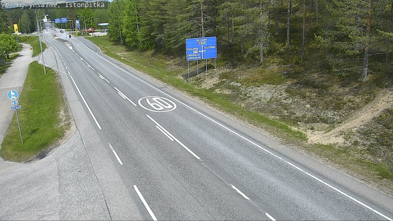 Weather Camera Image Väg 5 Hyrynsalmi, Istonpitkä, Hyrynsalmi, Kainuu