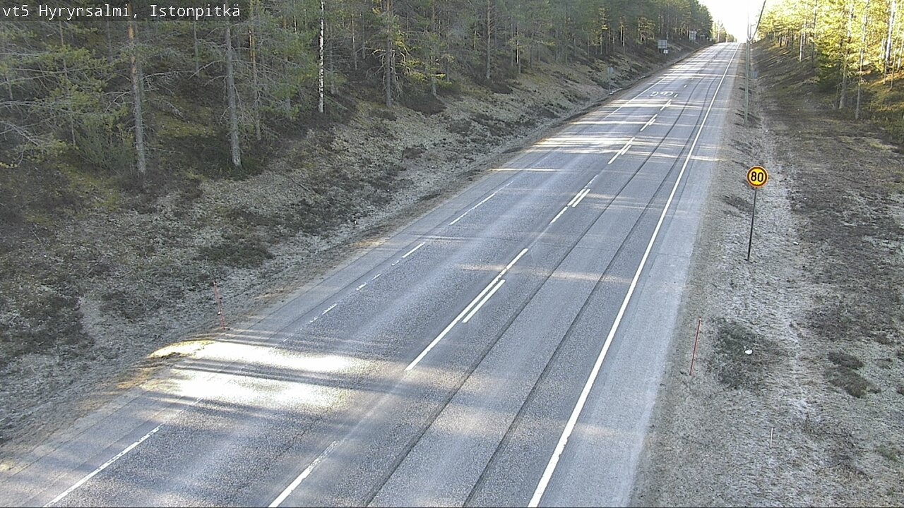 Weather Camera Image Road 5 Hyrynsalmi, Istonpitkä, Hyrynsalmi, Kainuu