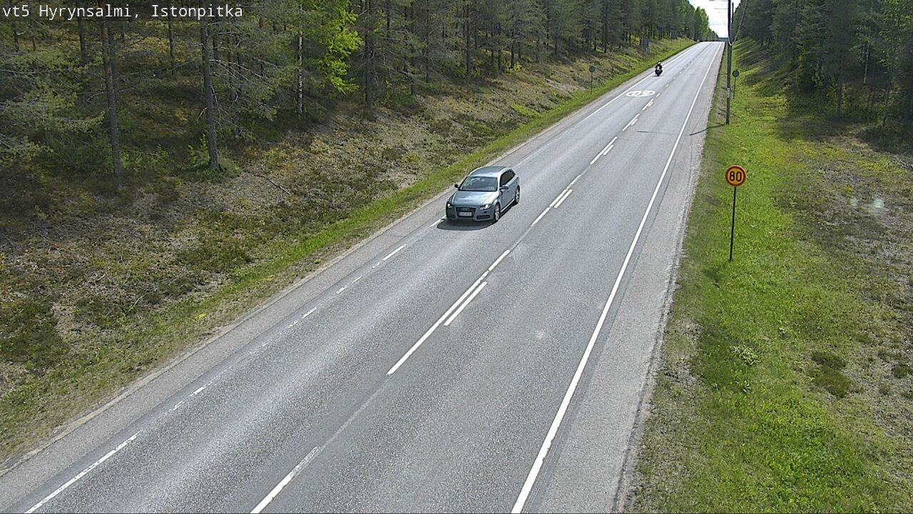 Weather Camera Image Väg 5 Hyrynsalmi, Istonpitkä, Hyrynsalmi, Kainuu