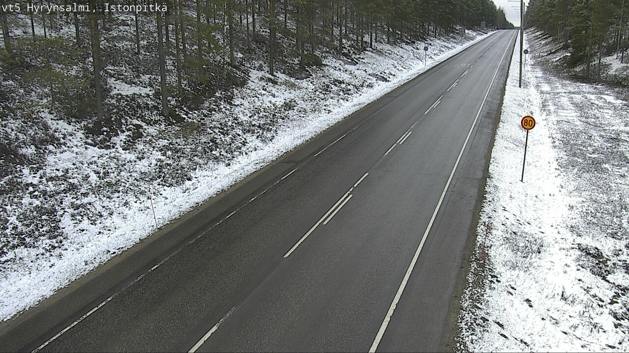Weather Camera Image Road 5 Hyrynsalmi, Istonpitkä, Hyrynsalmi, Kainuu