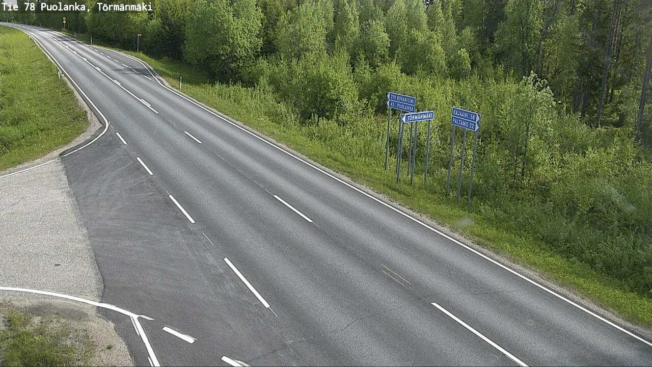 Weather Camera Image Road 78 Puolanka, Törmänmäki, Puolanka, Kainuu