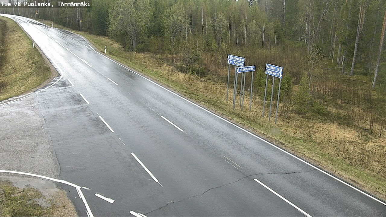 Weather Camera Image Road 78 Puolanka, Törmänmäki, Puolanka, Kainuu