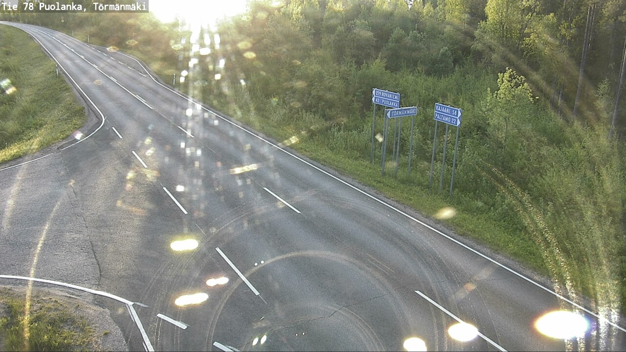 Weather Camera Image Road 78 Puolanka, Törmänmäki, Puolanka, Kainuu