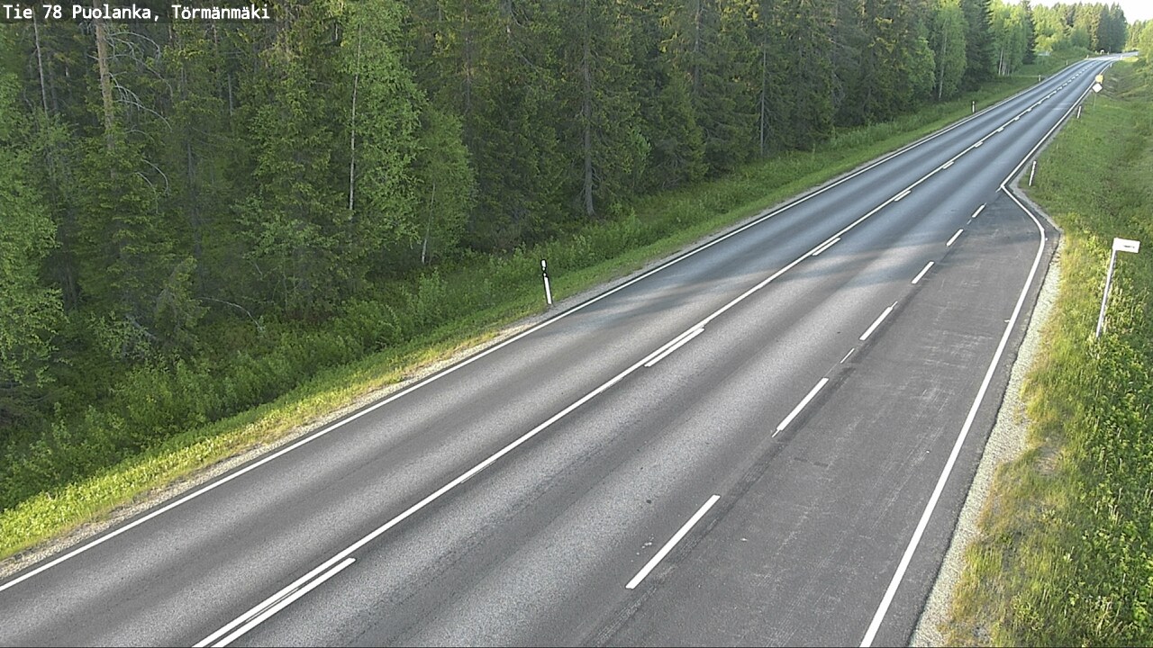 Weather Camera Image Road 78 Puolanka, Törmänmäki, Puolanka, Kainuu