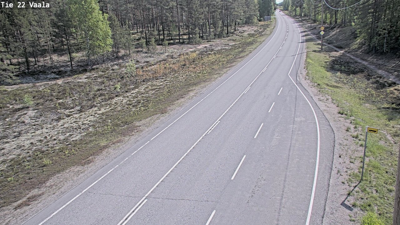 Weather Camera Image Road 22 Vaala, Vaala, Pohjois-Pohjanmaa