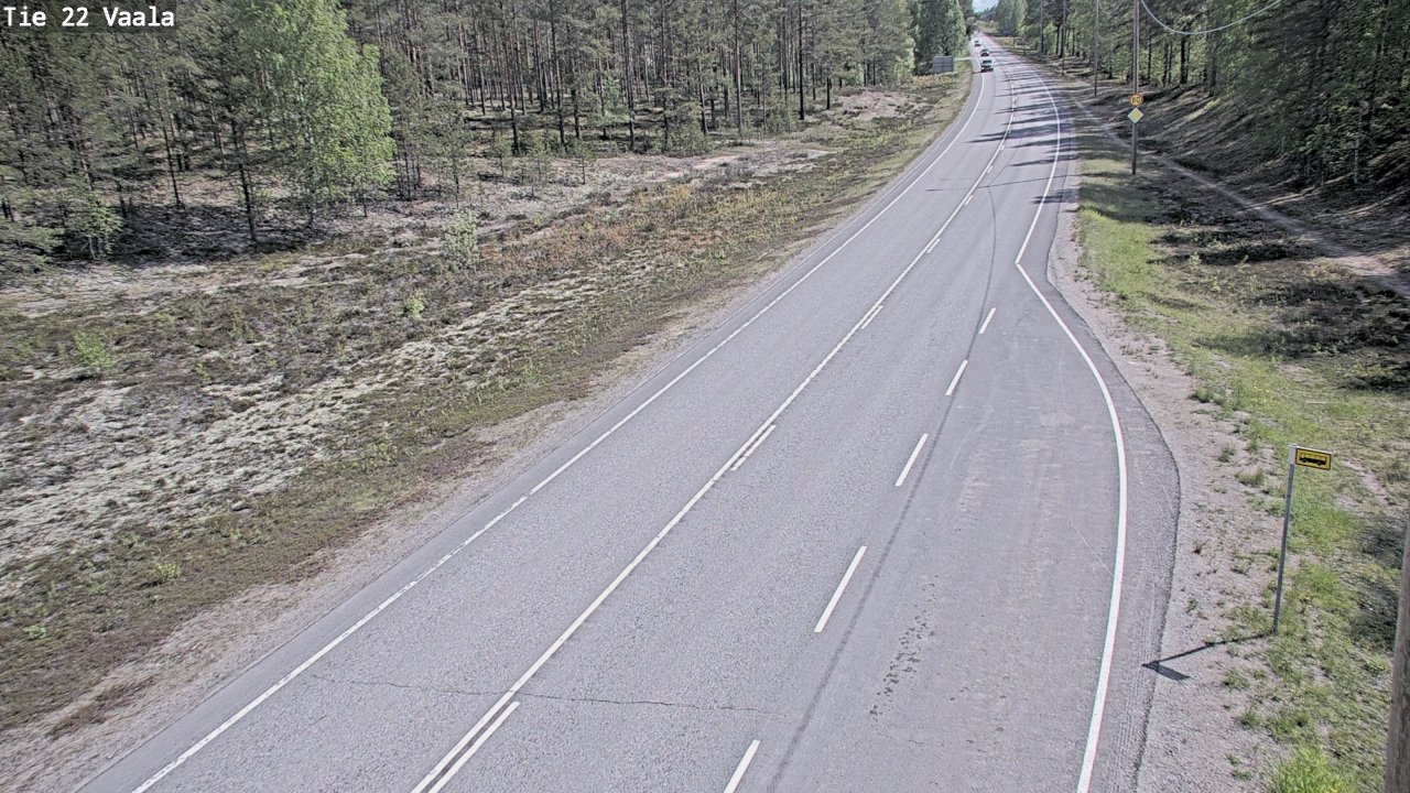 Weather Camera Image Road 22 Vaala, Vaala, Pohjois-Pohjanmaa