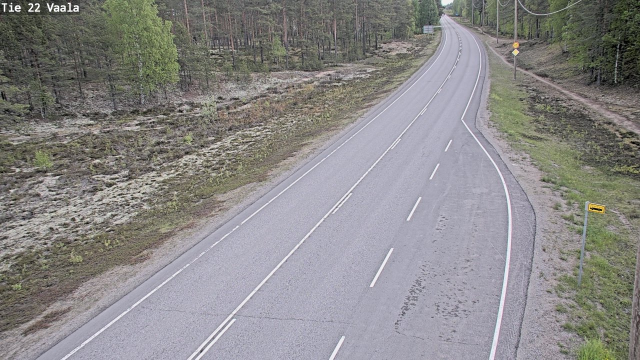 Weather Camera Image Väg 22 Vaala, Vaala, Pohjois-Pohjanmaa