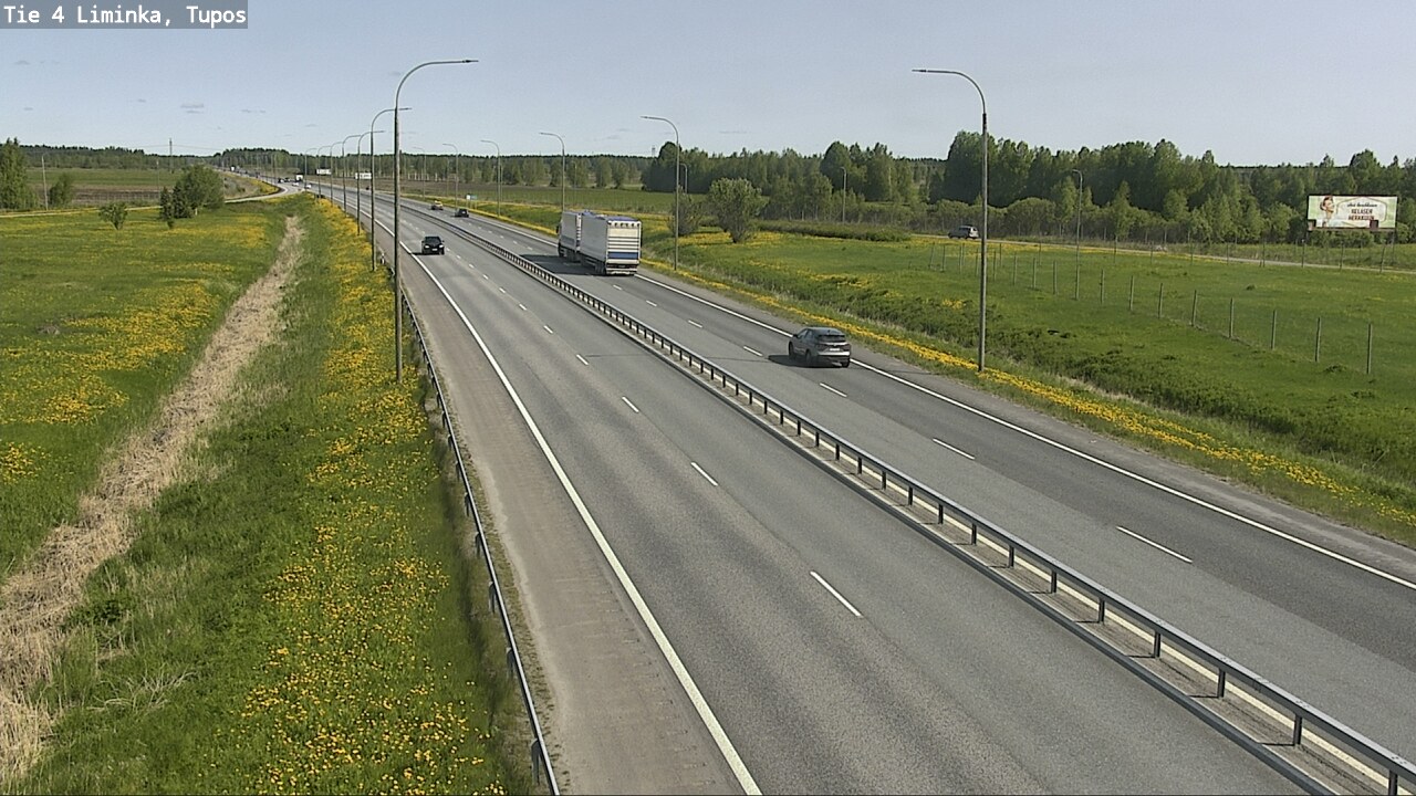 Weather Camera Image Road 4 Liminka, Tupos, Liminka, Pohjois-Pohjanmaa
