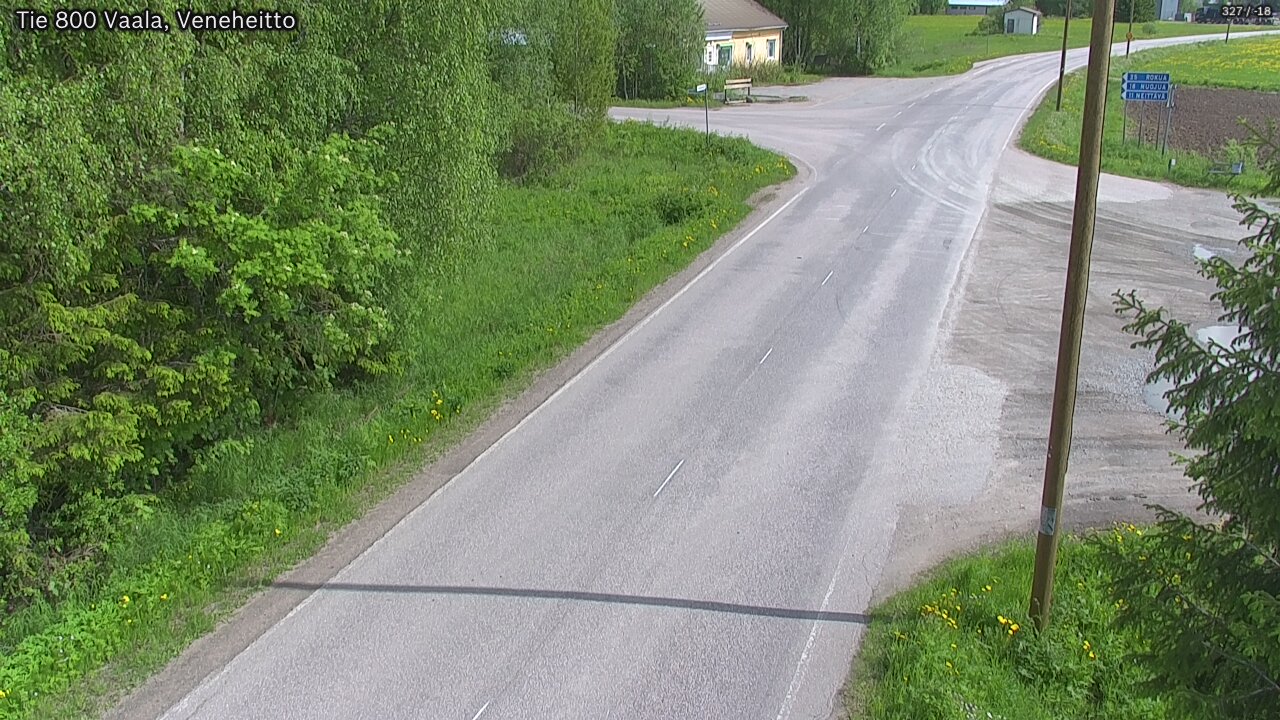 Weather Camera Image Road 800 Vaala, Veneheitto, Vaala, Pohjois-Pohjanmaa
