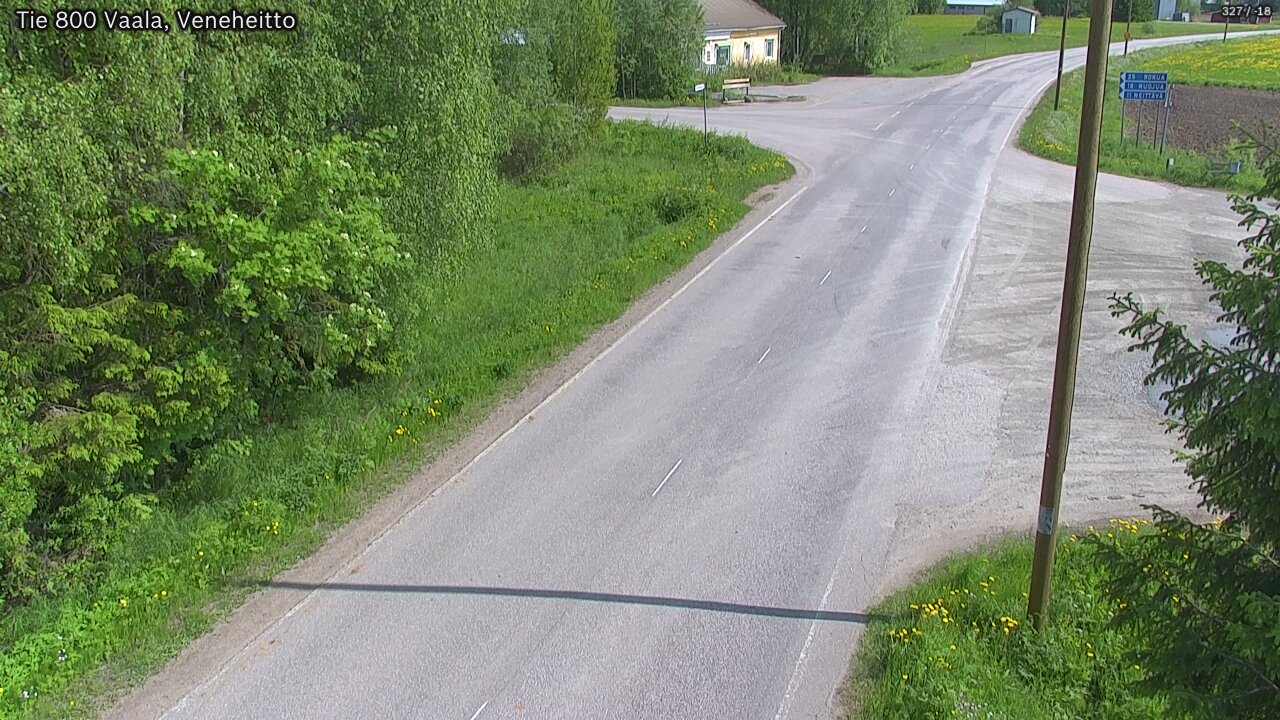 Weather Camera Image Road 800 Vaala, Veneheitto, Vaala, Pohjois-Pohjanmaa