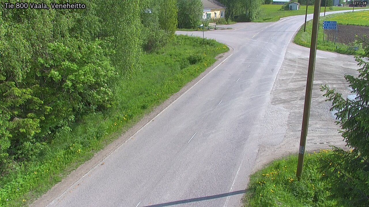 Weather Camera Image Road 800 Vaala, Veneheitto, Vaala, Pohjois-Pohjanmaa