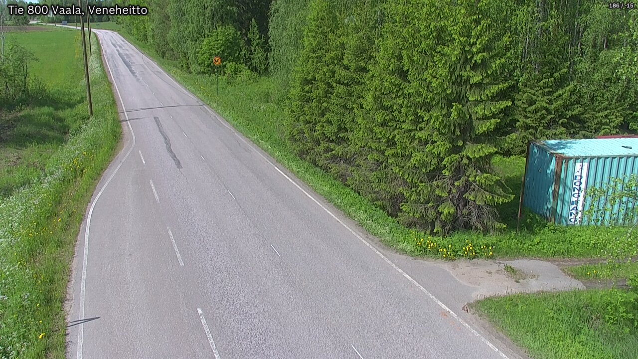 Weather Camera Image Road 800 Vaala, Veneheitto, Vaala, Pohjois-Pohjanmaa