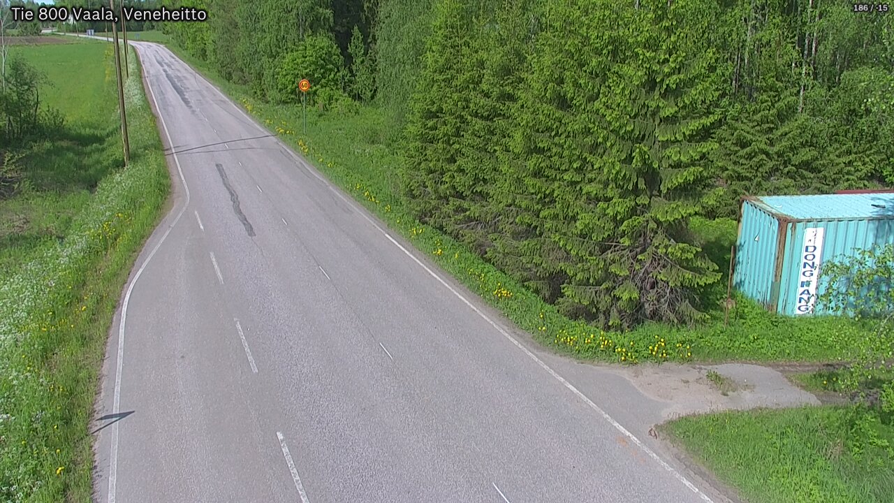 Weather Camera Image Road 800 Vaala, Veneheitto, Vaala, Pohjois-Pohjanmaa