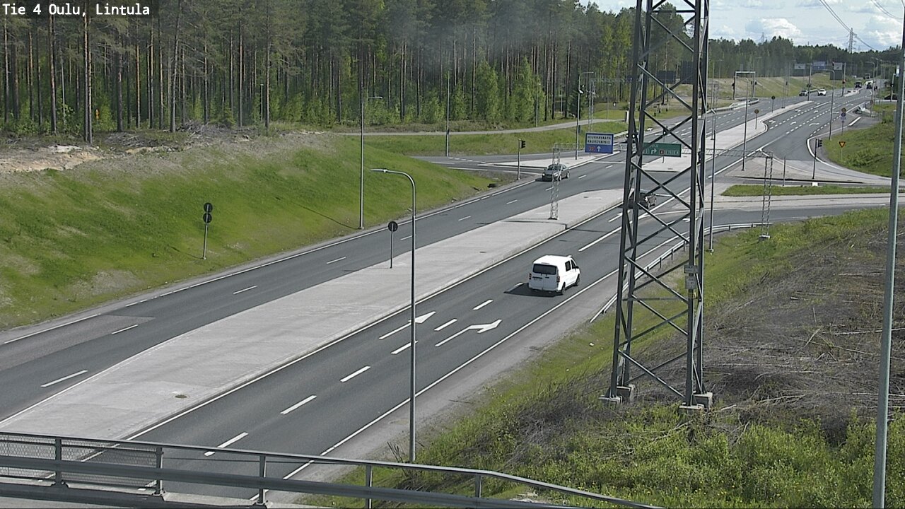 Weather Camera Image Väg 4 Uleåborg, Lintula, Oulu, Pohjois-Pohjanmaa
