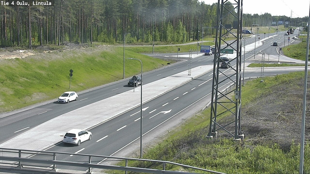 Weather Camera Image Väg 4 Uleåborg, Lintula, Oulu, Pohjois-Pohjanmaa