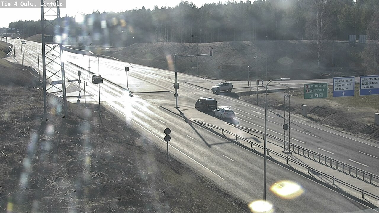 Weather Camera Image Väg 4 Uleåborg, Lintula, Oulu, Pohjois-Pohjanmaa