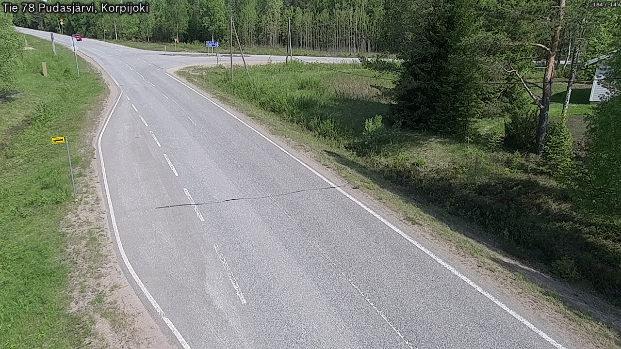 Weather Camera Image Road 78 Pudasjärvi, Korpijoki, Pudasjärvi, Pohjois-Pohjanmaa