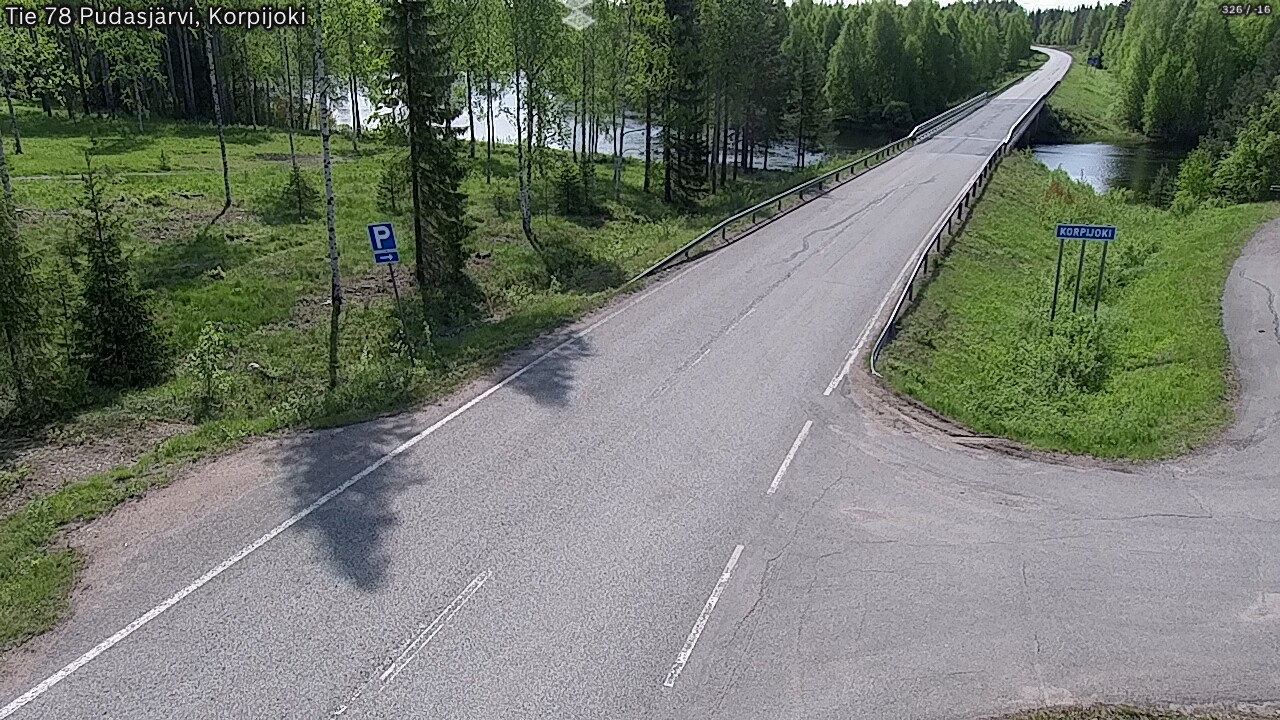 Weather Camera Image Road 78 Pudasjärvi, Korpijoki, Pudasjärvi, Pohjois-Pohjanmaa