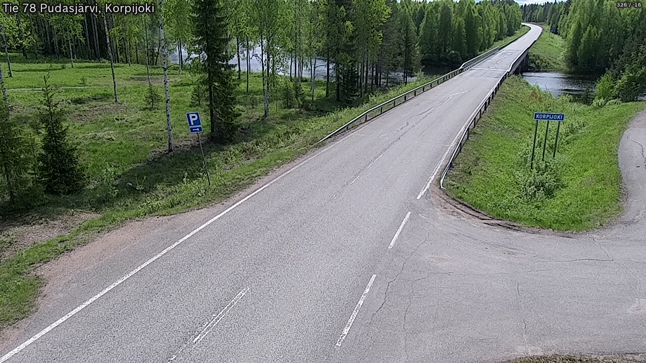 Weather Camera Image Väg 78 Pudasjärvi, Korpijoki, Pudasjärvi, Pohjois-Pohjanmaa