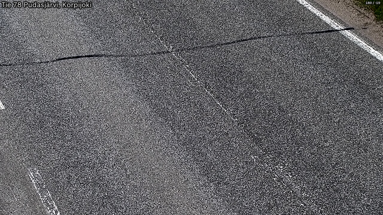 Weather Camera Image Väg 78 Pudasjärvi, Korpijoki, Pudasjärvi, Pohjois-Pohjanmaa