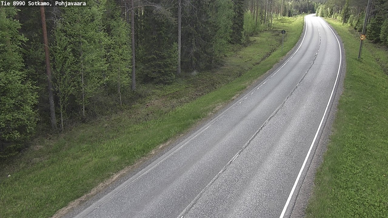 Weather Camera Image Väg 8990 Sotkamo, Pohjavaara, Sotkamo, Kainuu