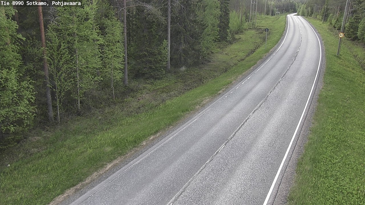 Weather Camera Image Road 8990 Sotkamo, Pohjavaara, Sotkamo, Kainuu