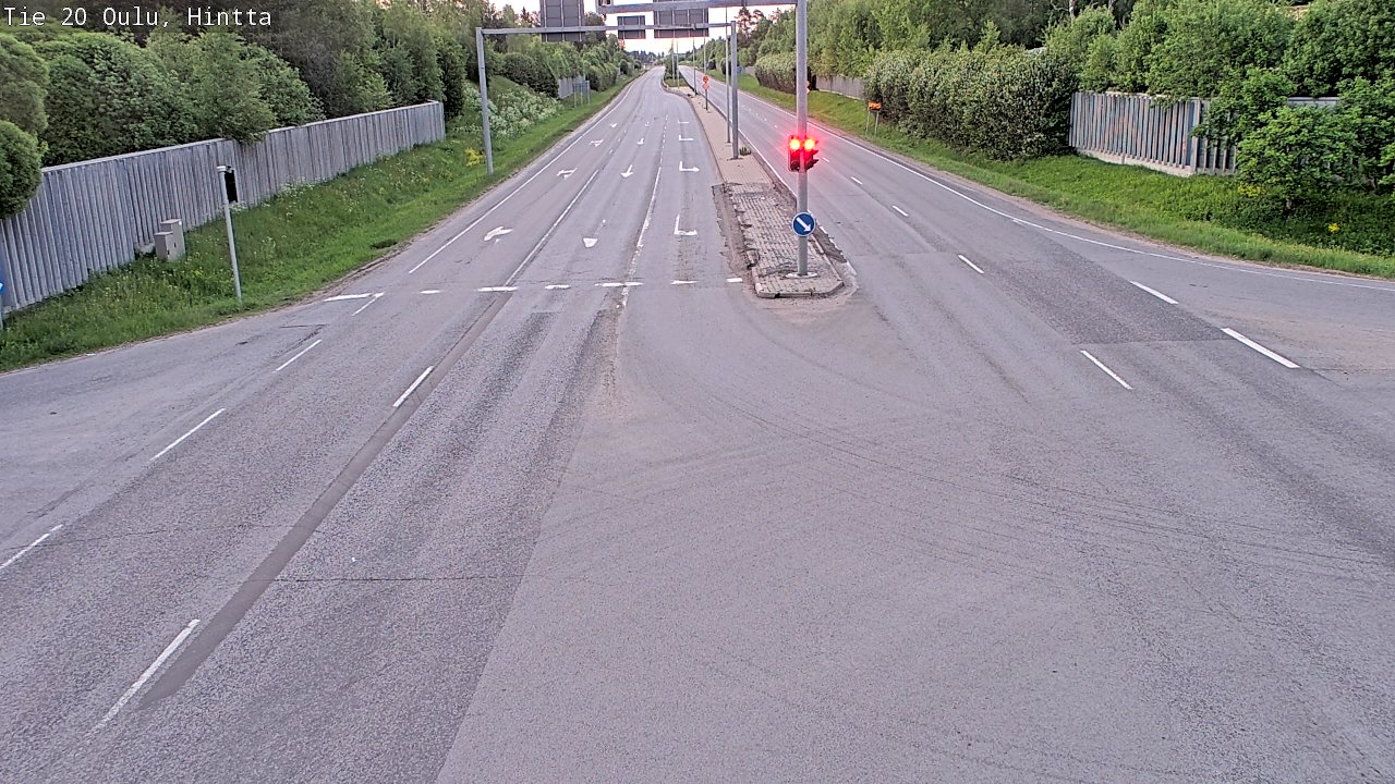 Weather Camera Image Väg 20 Uleåborg, Hintta, Oulu, Pohjois-Pohjanmaa